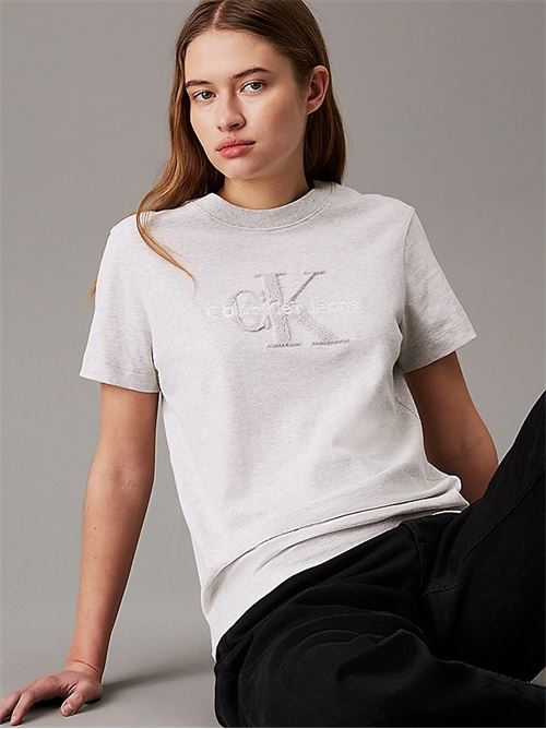 chenille monologo regular tee CALVIN KLEIN JEANS | J20J224244P6G